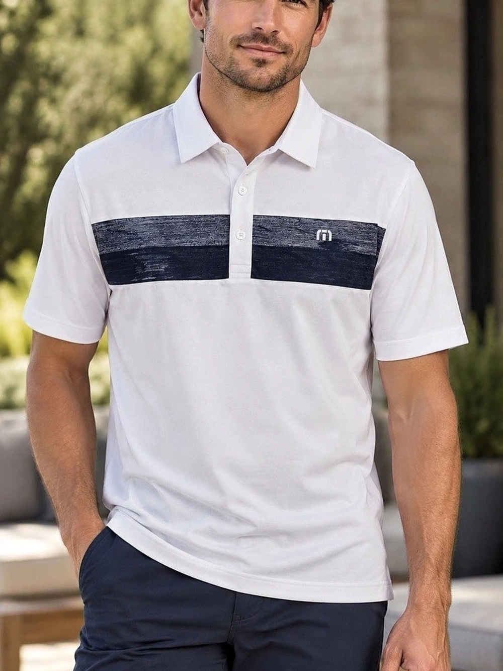 Travis Mathew Coastal Chest Stripe Polo